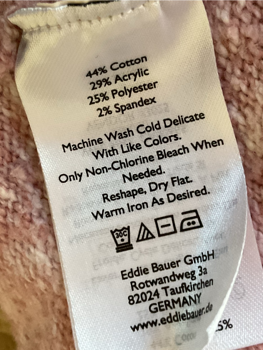 Eddie Bauer Dusty Pink Open-Front Cardigan - Picture 4 of 5